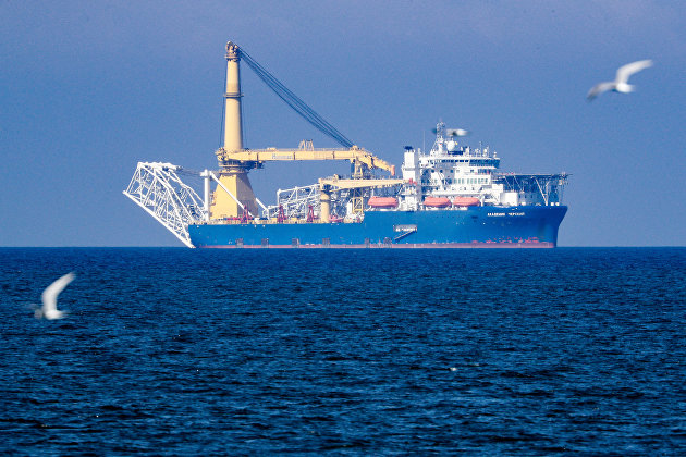 Трубоукладчик "Северного потока-2" остановил движение - Газ Трубоукладчик "Северного потока-2" остановил движение - Газ