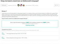 Собянин предложил пока оставить Лубянскую площадь без памятника и остановил голосование Голосование на платформе "Активный гражданин"