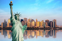 В США снизилось число действующих нефтегазовых буровых установок - Нефть Статуя свободы